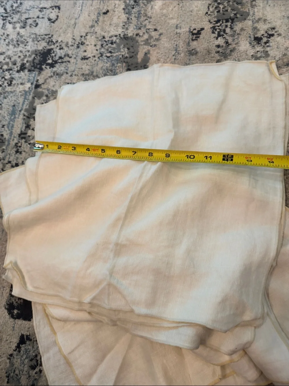 9 beautiful vintage Cream Knit Napkins